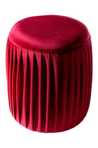 Pouf Orta - Fuchsia - En tissu velours