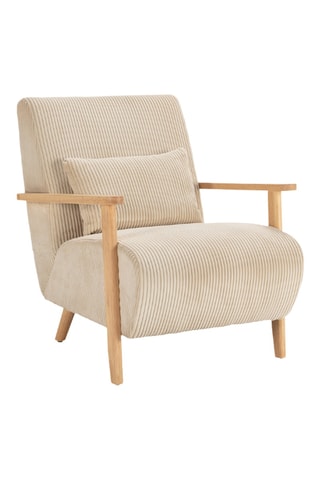 Fauteuil Camerota - Beige - En tissu