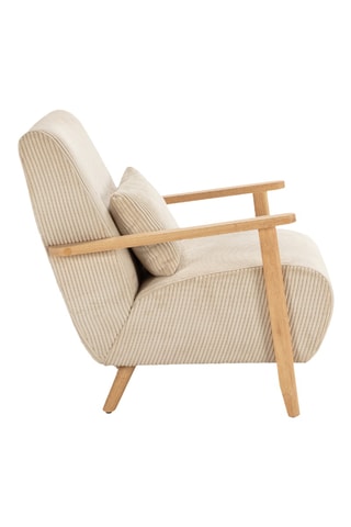 Fauteuil Camerota - Beige - En tissu