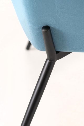 Fauteuil Desio - Bleu pétrole - En tissu velours