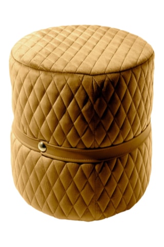 Pouf Norcia - Moutarde - En tissu velours