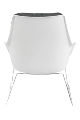 Fauteuil Este - Gris et blanc - En tissu