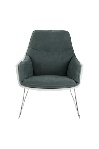 Fauteuil Este - Gris et blanc - En tissu
