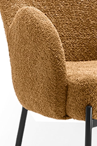 Fauteuil Adria - Marron - En tissu bouclette
