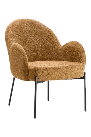 Fauteuil Adria - Marron - En tissu bouclette