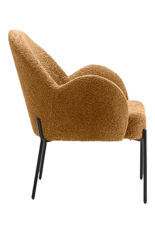Fauteuil Adria - Marron - En tissu bouclette