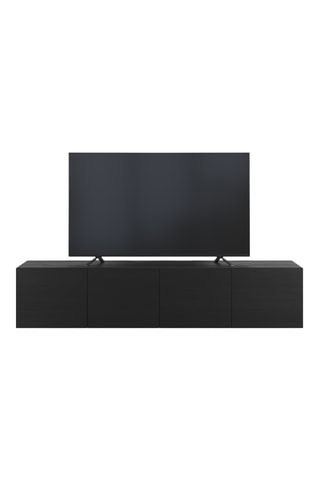 Meuble TV mural 4 portes Mesagne - 180 x 38 x 35 cm