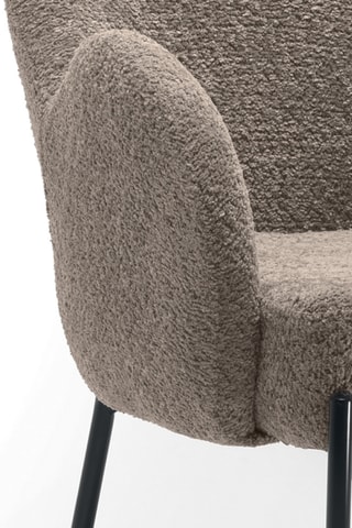 Fauteuil Adria - Taupe - En tissu bouclette