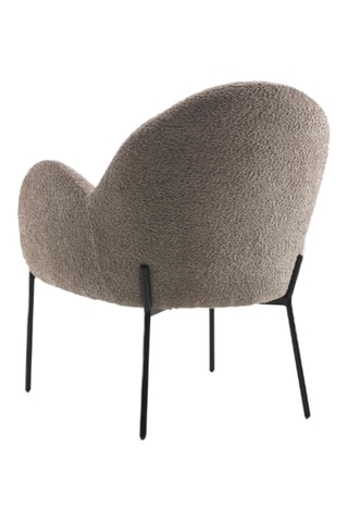 Fauteuil Adria - Taupe - En tissu bouclette