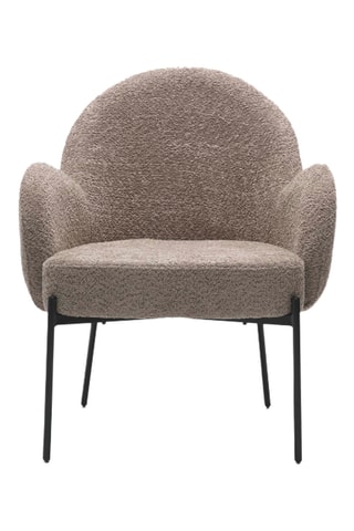 Fauteuil Adria - Taupe - En tissu bouclette