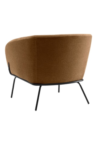 Fauteuil Cerignola - Marron - En tissu velours