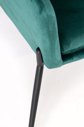 Fauteuil Desio - Vert émeraude - En tissu velours