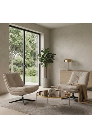 Fauteuil pivotant Viareggio - 75 x 90 x 87 cm