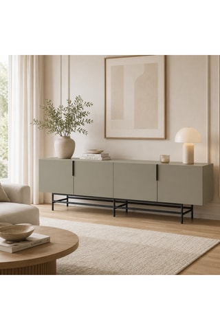 Meuble TV 4 portes Anagni - 200 x 55 x 35 cm