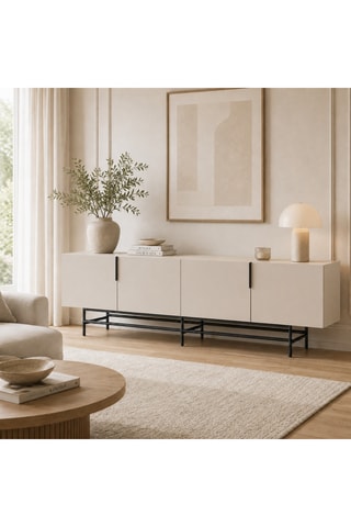 Meuble TV 4 portes Anagni - 200 x 55 x 35 cm