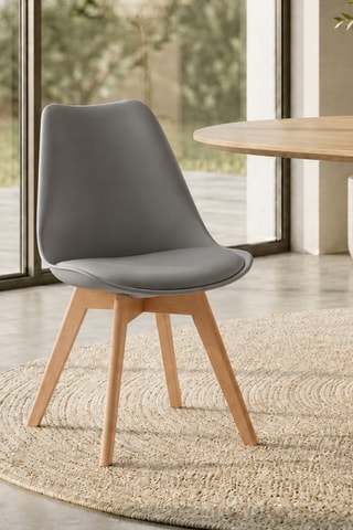4 chaises en hêtre Napoli - 52 x 82 x 48,5 cm