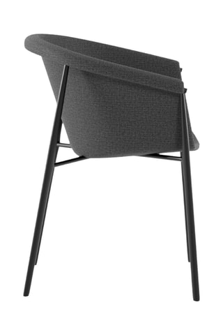 2 fauteuils Biella - Gris foncé - En tissu
