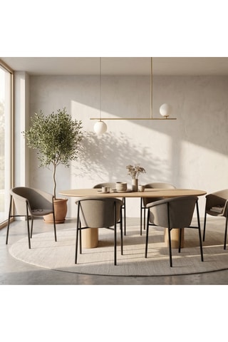 2 fauteuils Biella - Taupe - En tissu