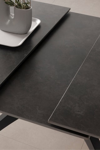 Table à manger extensible en pierre frittée Acciaroli - 150/200 x 85 x 76 cm - 8 couverts