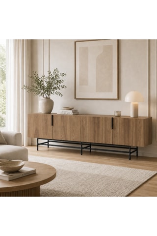 Meuble TV 4 portes Anagni - 200 x 55 x 35 cm