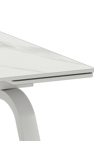 Table à manger extensible en céramique Pineto - 140/200 x 76 x 80 cm - 8 couverts