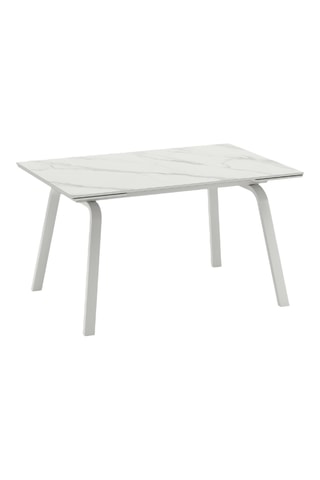 Table à manger extensible en céramique Pineto - 140/200 x 76 x 80 cm - 8 couverts