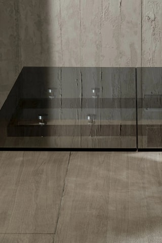 Table à manger extensible en verre Termoli - 160/240 x 76 x 90 cm - 10 couverts