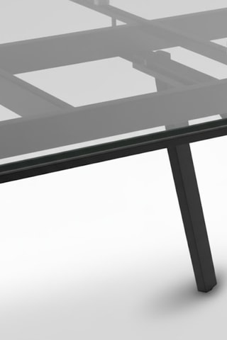 Table à manger extensible en verre Termoli - 160/240 x 76 x 90 cm - 10 couverts