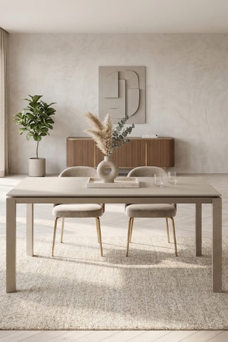 Table à manger extensible en céramique Sestri - 140/220 x 90 x 75 cm - 10 couverts