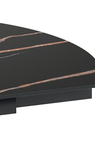 Table à manger extensible en céramique Sanremo - 80/120 x 120 x 76 cm - 6 couverts