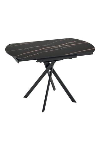 Table à manger extensible en céramique Sanremo - 80/120 x 120 x 76 cm - 6 couverts