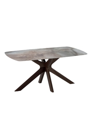 Table à manger en céramique et noyer Torino - 180 x 90 x 76 cm - 8 personnes