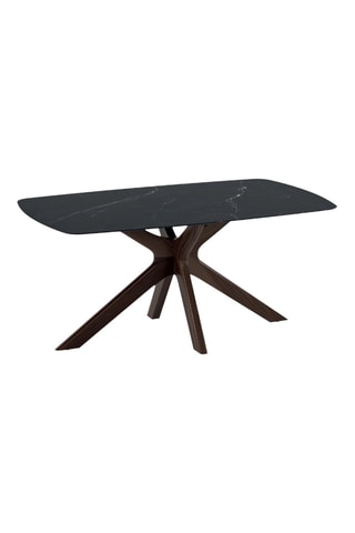 Table à manger en céramique et noyer Torino - 180 x 90 x 76 cm - 8 personnes