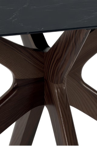 Table à manger en céramique et noyer Torino - 180 x 90 x 76 cm - 8 personnes