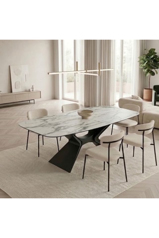 Table à manger en céramique Ravenna - 220 x 75 x 110 cm - 10 couverts
