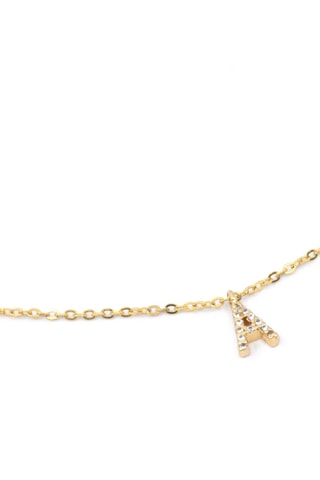 Collier Initiales A - Doré