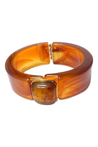 Jonc Résine - Orange et doré