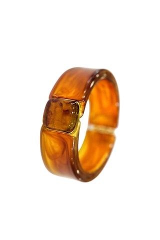 Jonc Résine - Orange et doré