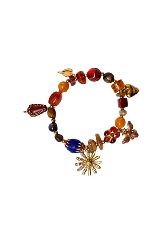 Bracelet Bestiaire - Bordeaux et doré
