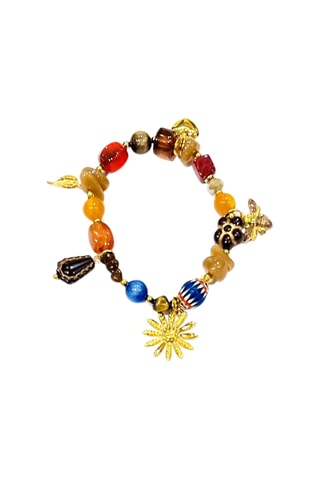 Bracelet Bestiaire - Bordeaux et doré