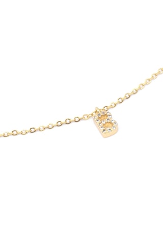 Collier Initiales B - Doré