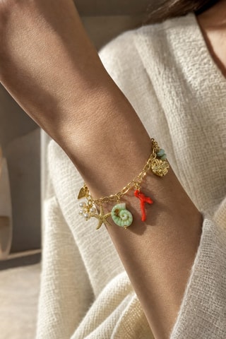 Bracelet Corail Email - Corail rouge