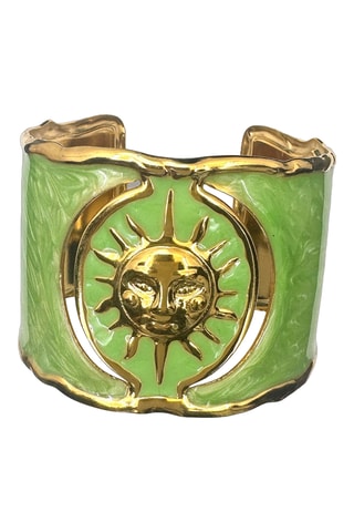 Manchette Emaux - Vert et doré
