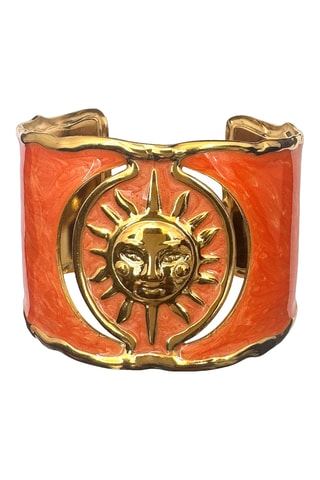 Manchette Emaux - Orange et doré