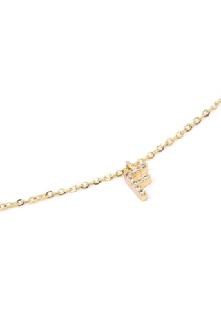 Collier Initiales F - Doré