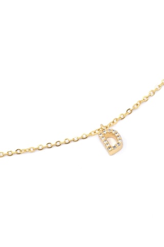 Collier Initiales D - Doré