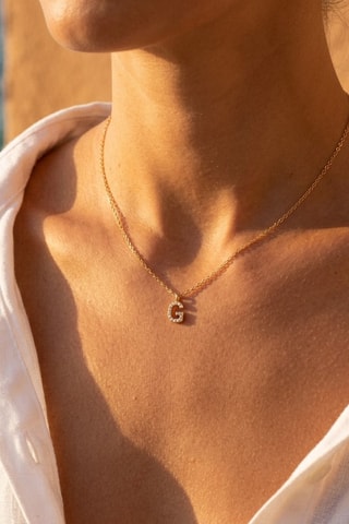 Collier Initiales G - Doré