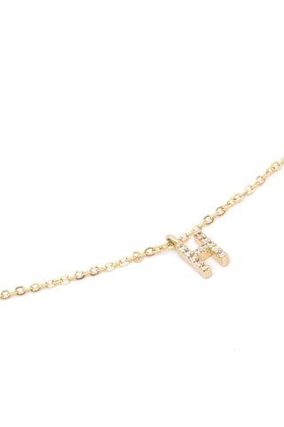 Collier Initiales H - Doré