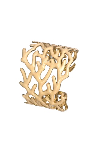 Manchette Corail Email - Doré et beige