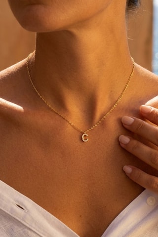 Collier Initiales C - Doré